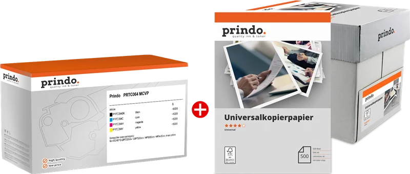 Prindo Classic Value Pack kompatibel mit Canon 064 Schwarz/Cyan/Magenta/Gelb