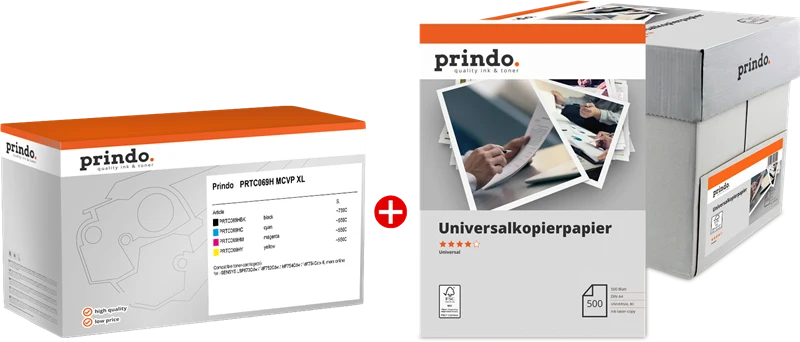 Prindo Classic XL Value Pack kompatibel mit Canon 069H Schwarz/Cyan/Magenta/Gelb